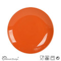 7.5inch Orange Color Galzed Salad Plate